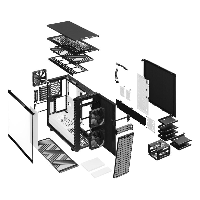 Fractal Design Define 7 クリアパネル Define_7_TGC_Black_White_Blowo