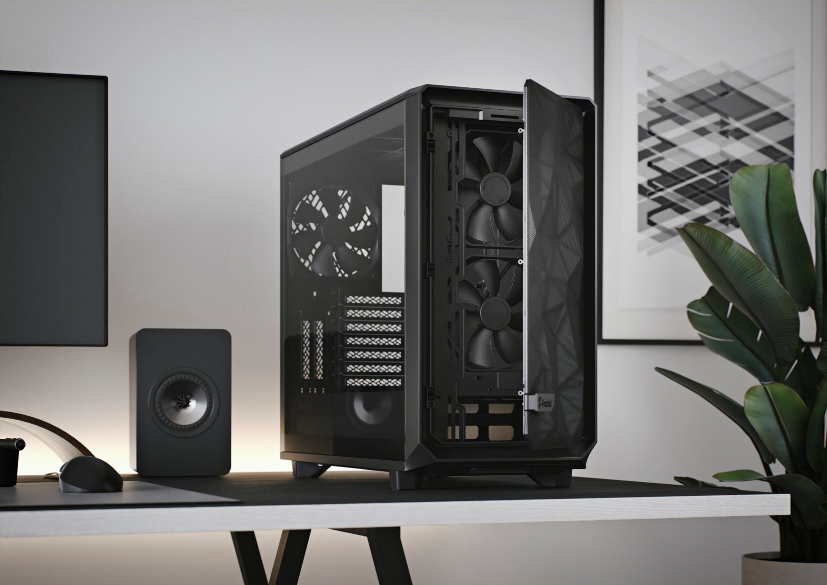 FRACTAL DESIGN BOITIER PC Meshify 2 - Panneau Solide - Noir - Format E-ATX  (FD-C-MES2A-01) 812653