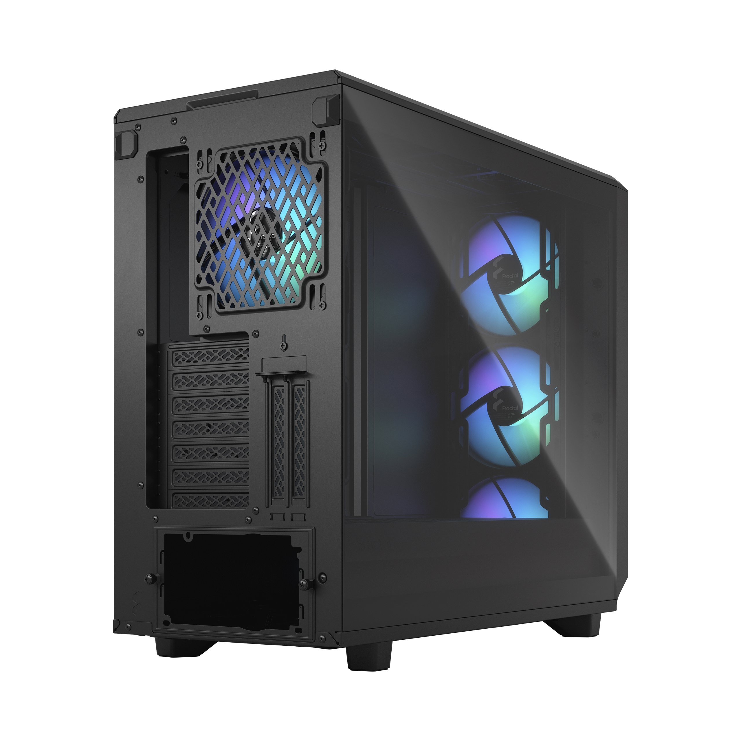 Gaming PC Computer Case RGB LED Mid Tower ATX Tempered Glass 6x